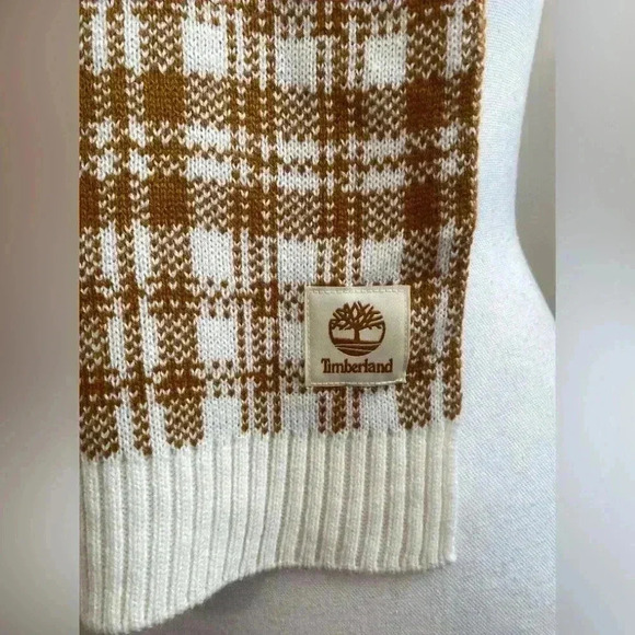 Timberland Brown and White Scarf NWT - Picture 3 of 6
